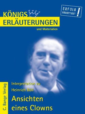 cover image of Ansichten eines Clowns von Heinrich Böll. Textanalyse und Interpretation.